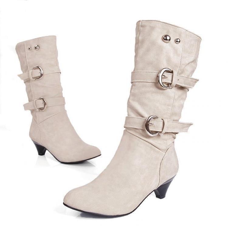 Suede Wedge Heel Boots