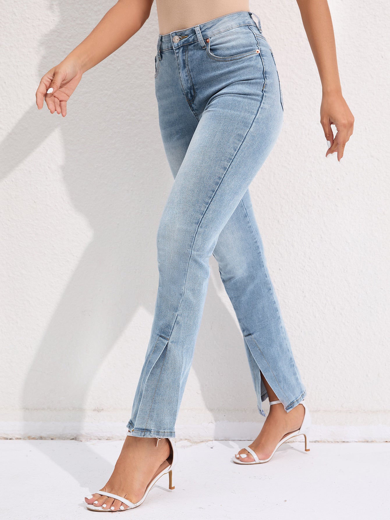 Commuter Split Capri Styled Stretch Jeans