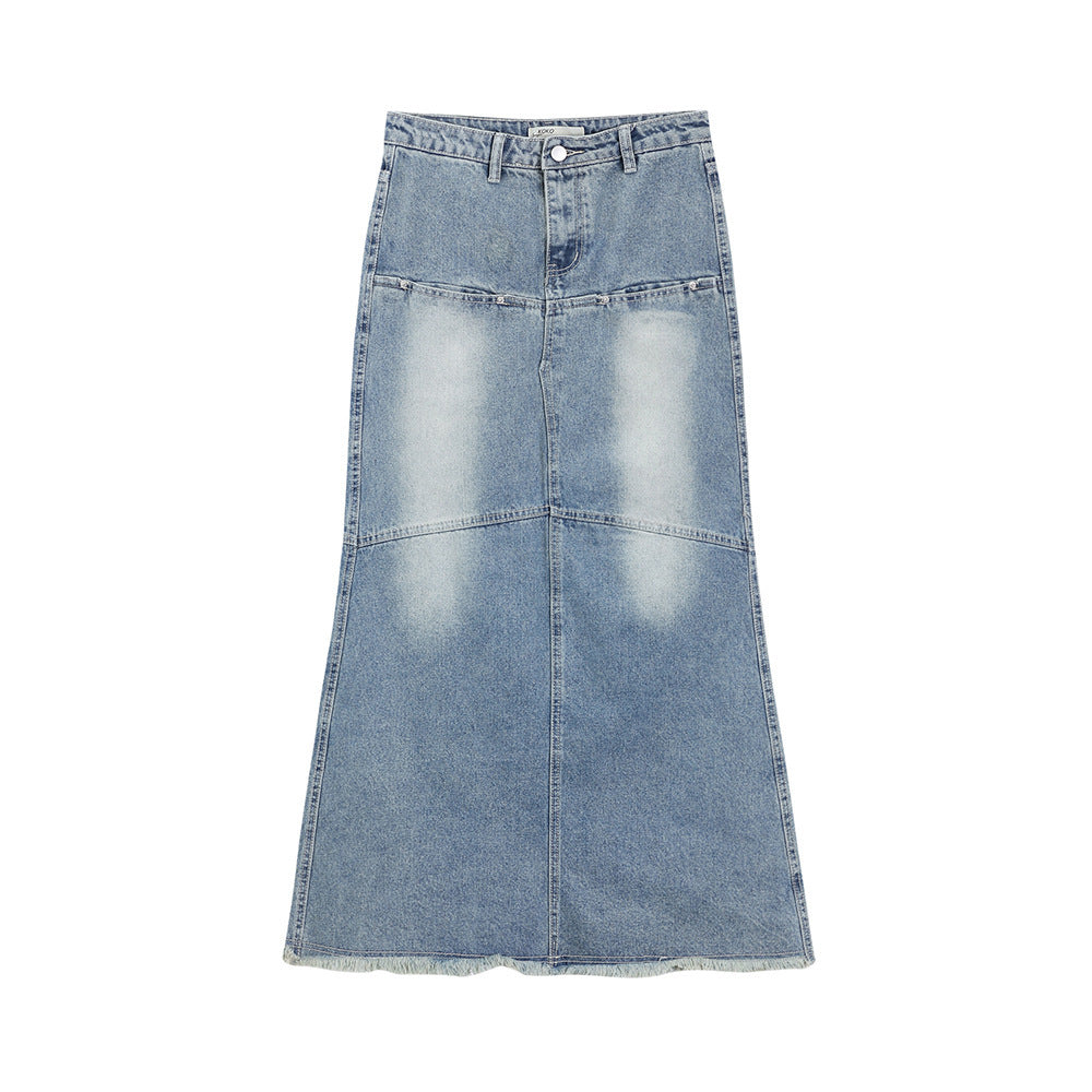 Women's Fashion Denim Skirt Slimming Sheath