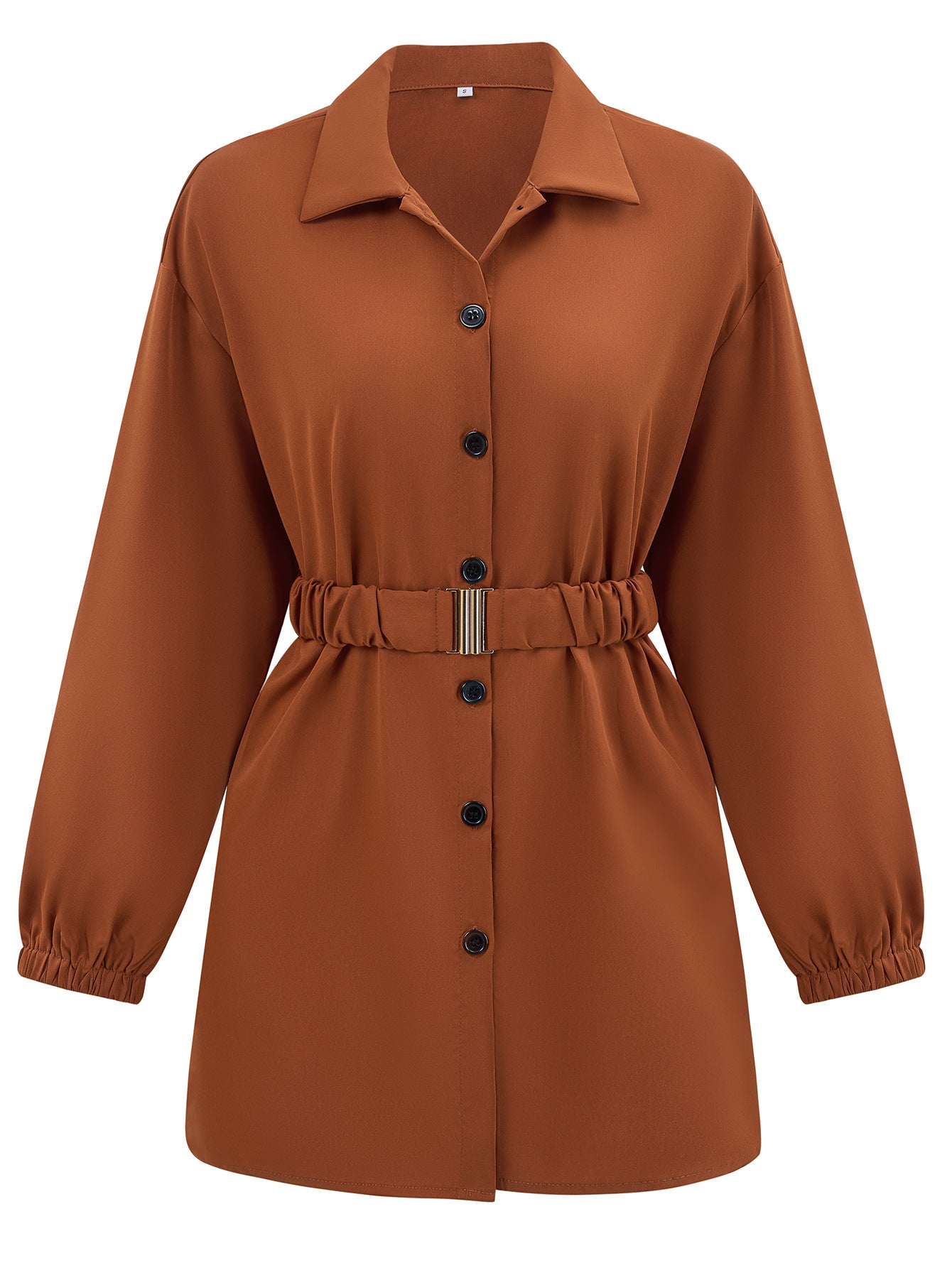 Belted Buttoned Down Blouse