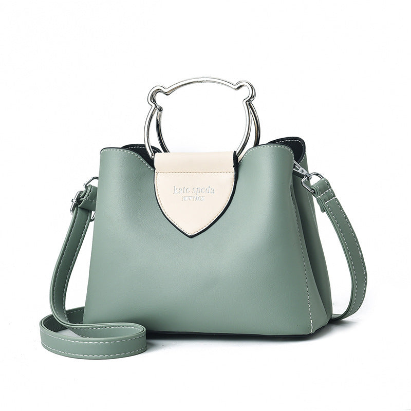 Simple Contrast Color Casual Shoulder Bag