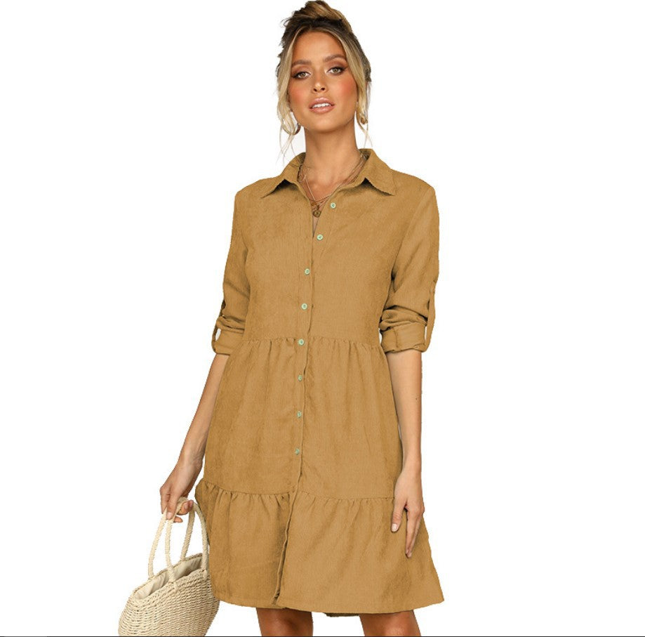 Women's Knee Length Shirt Dress