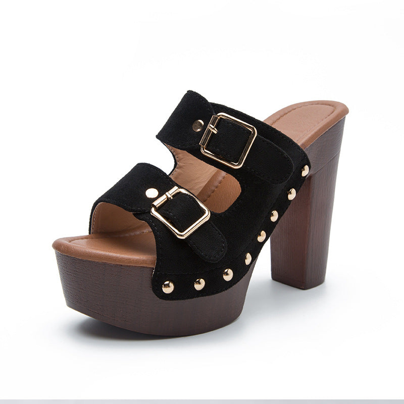 High Heel Buckle Shoe