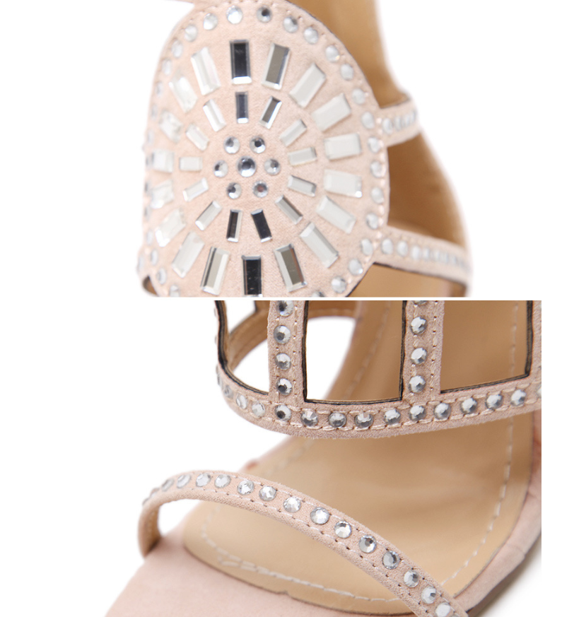 Rhinestone High Heel Sandals