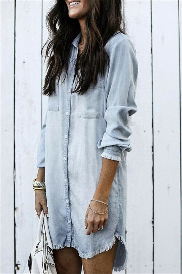 Summer Denim Shirt Dress