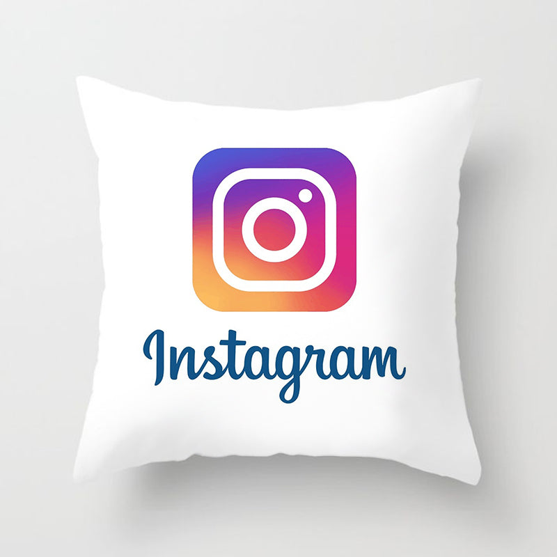 Social Media Patterned Pillow Cases