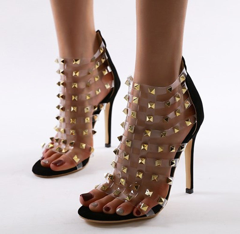 Clear Bullet High Heel Shoes