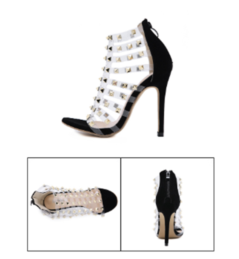 Clear Bullet High Heel Shoes