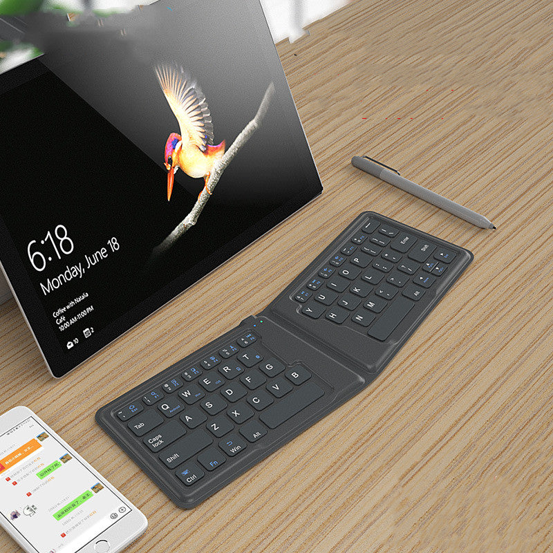 Aerospace Folding Bluetooth Keyboard Ipad Tablet Phone Universal Office Keyboard