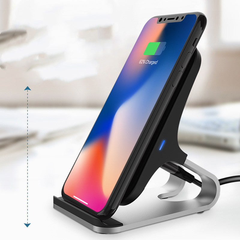 Aluminum Alloy QI Fast Charging 15W Wireless Charger Mobile Phone Holder