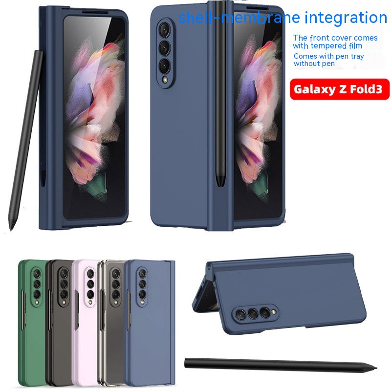 Samsung Z Fold Phone Case Foldable Screen Hinge Pen Slot Frosted Protective Cover