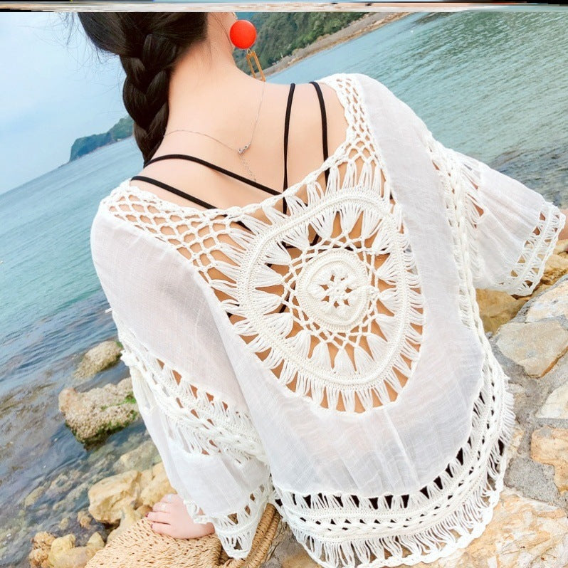 Bohemian Blouse With Thin Outer Cutout Blouse