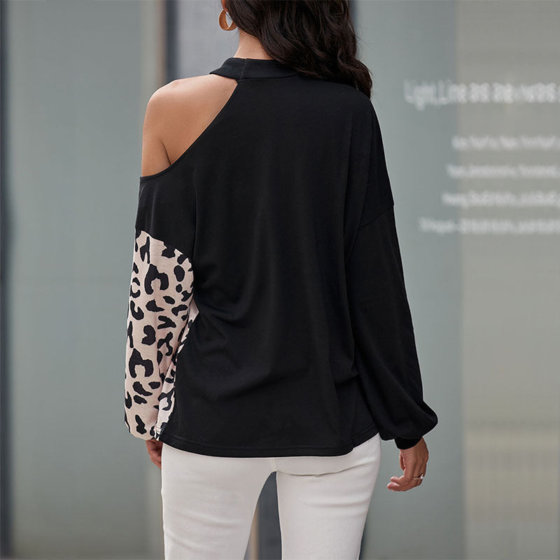 Casual Long-sleeved Off-the-shoulder Blouse