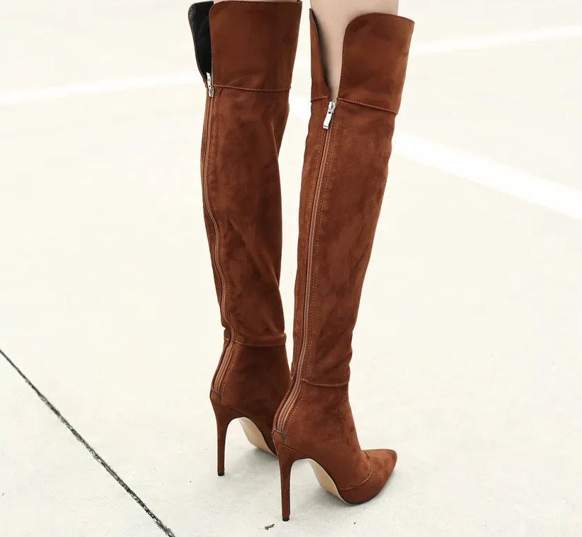 Stiletto Heel Zipper Boots