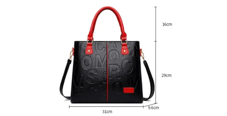 Large Capacity Leather Print  Shoulder Bag