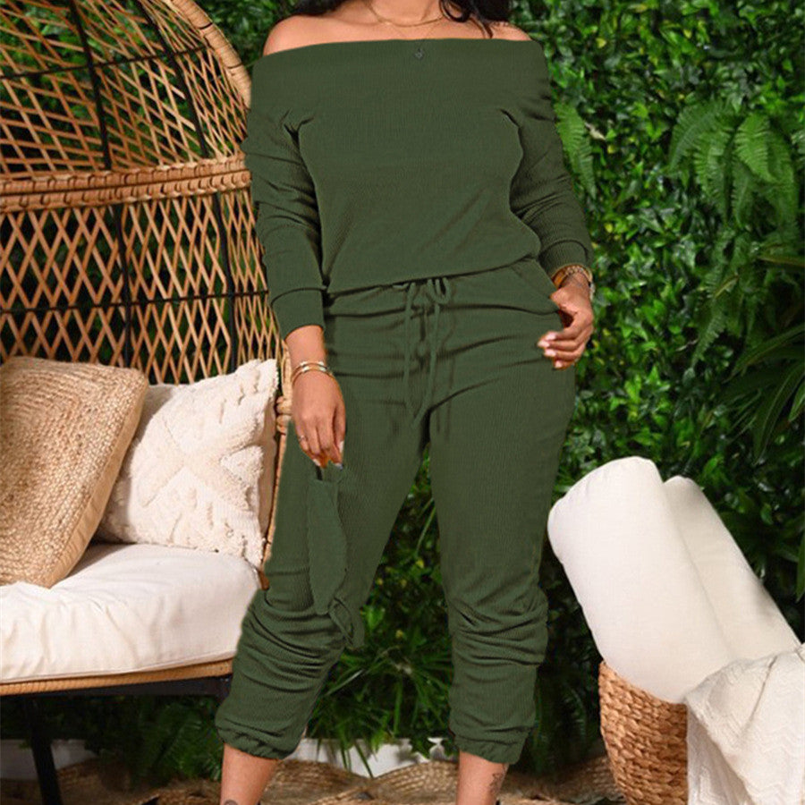 Off-the-shoulder Two Piece Set