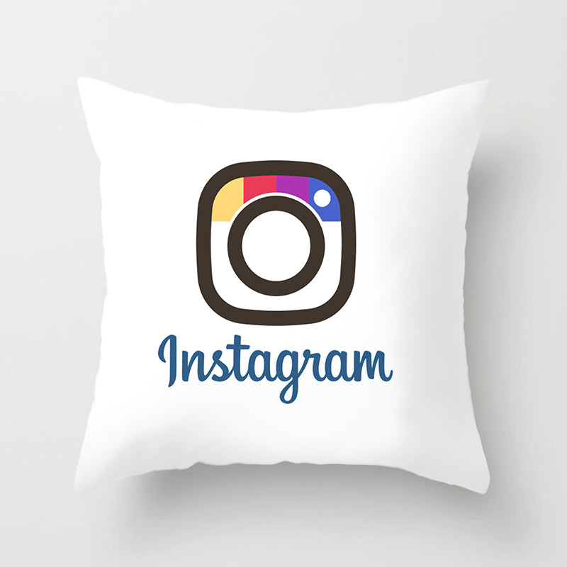 Social Media Patterned Pillow Cases