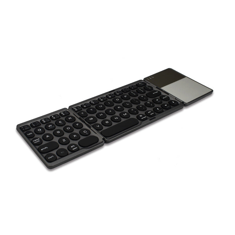 Three-fold wireless computer keyboard