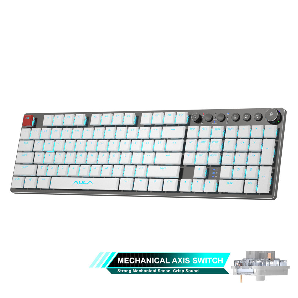 Wireless Mechanical Keyboard Thin 104 Keys