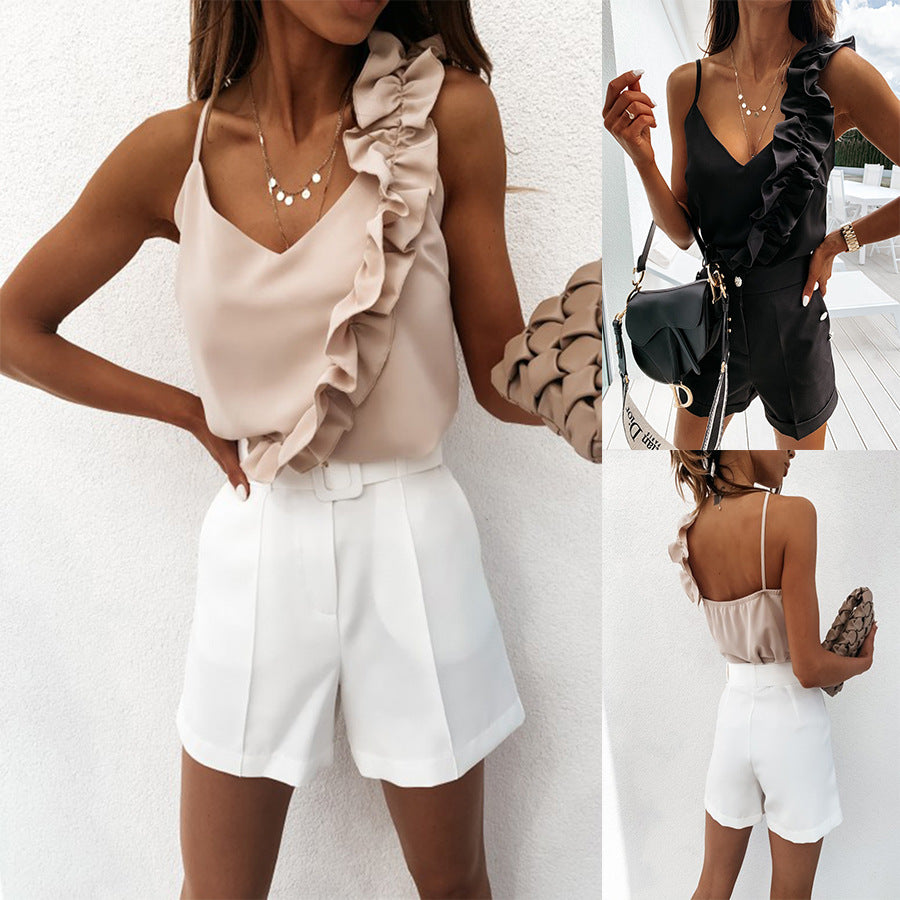 Women's Ruffle Tank Top Blouse