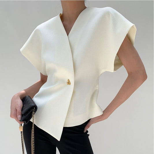 Fitted  Buttoned Waist Shirt