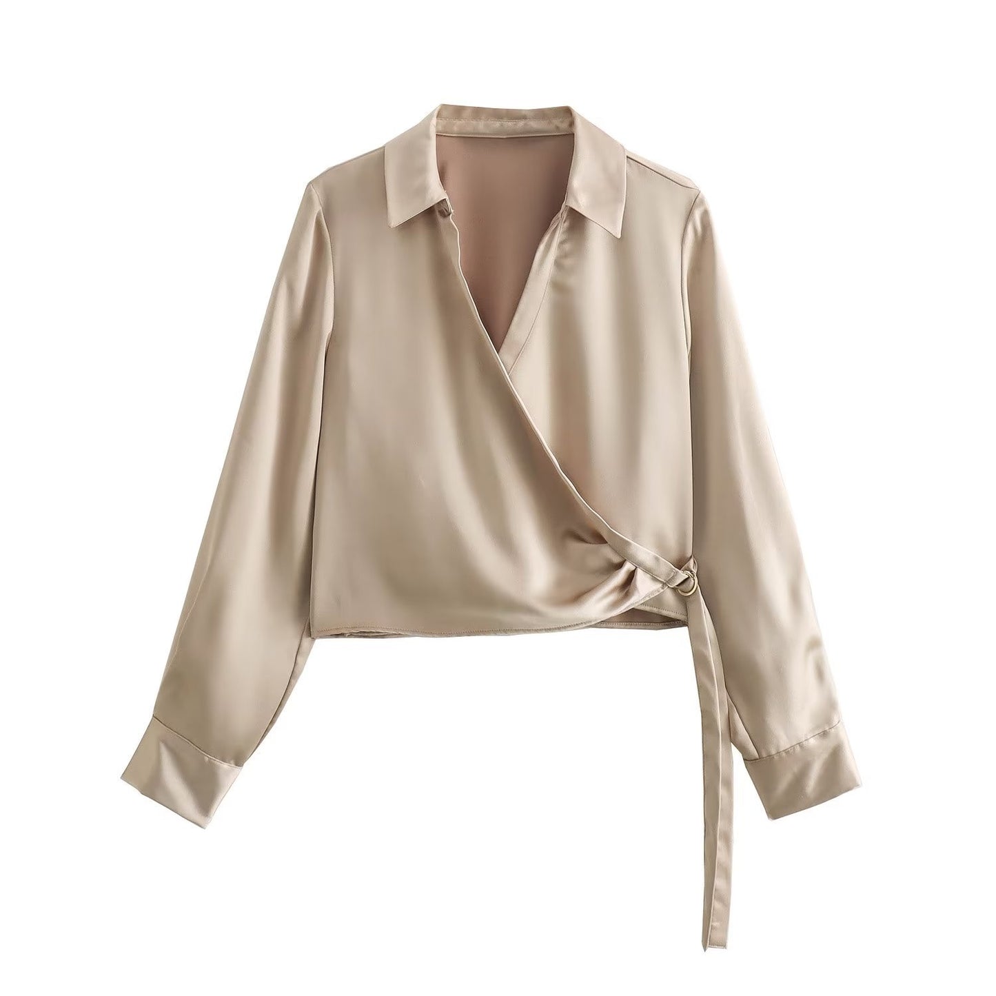 Silk Satin Textured Shirt