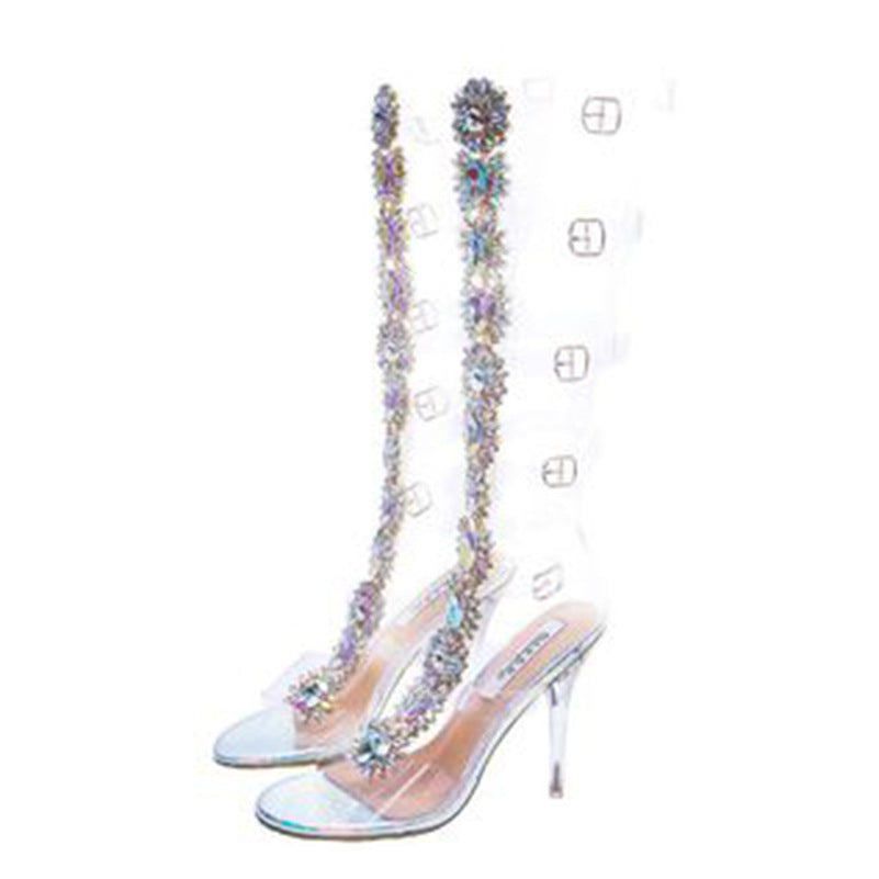 Calf High Clear Heels