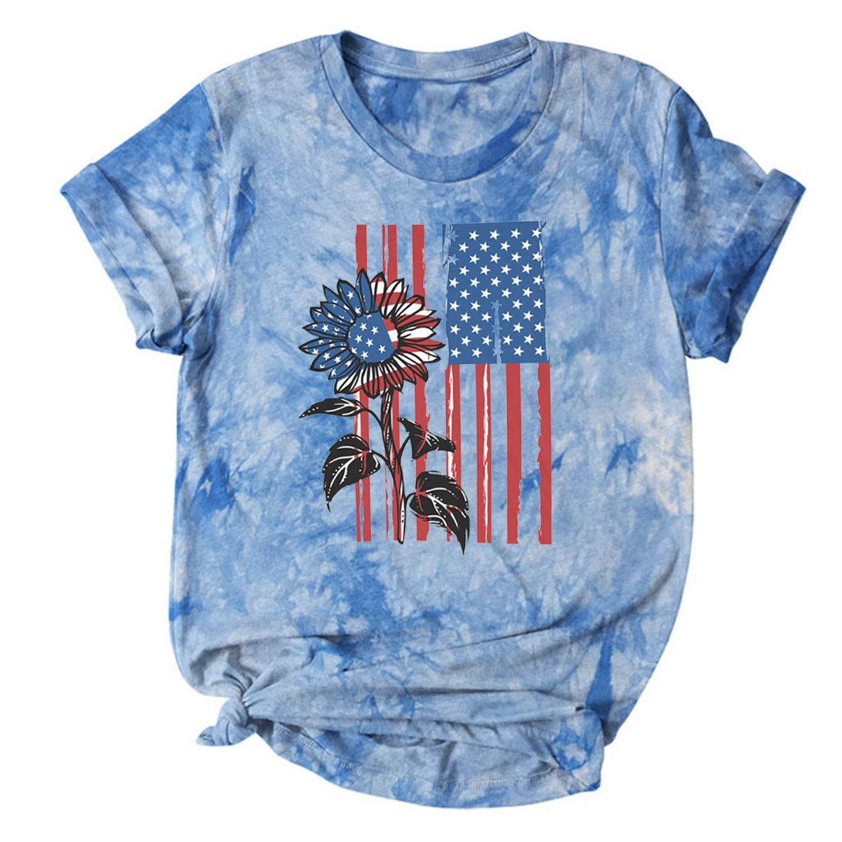 Tie-dyed Printed Short Sleeve