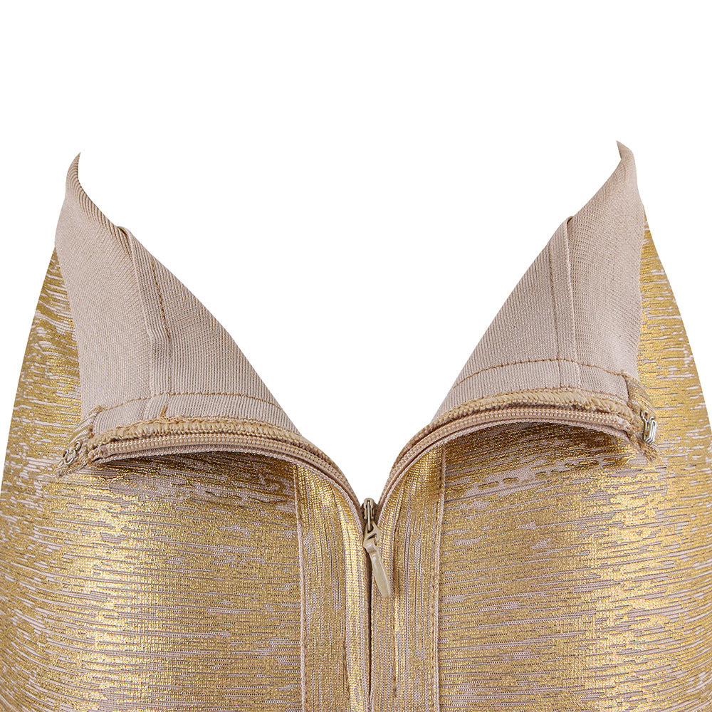 European Metallic Bandage Skirt Fashion