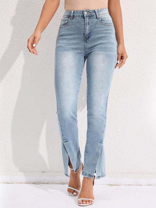 Commuter Split Capri Styled Stretch Jeans