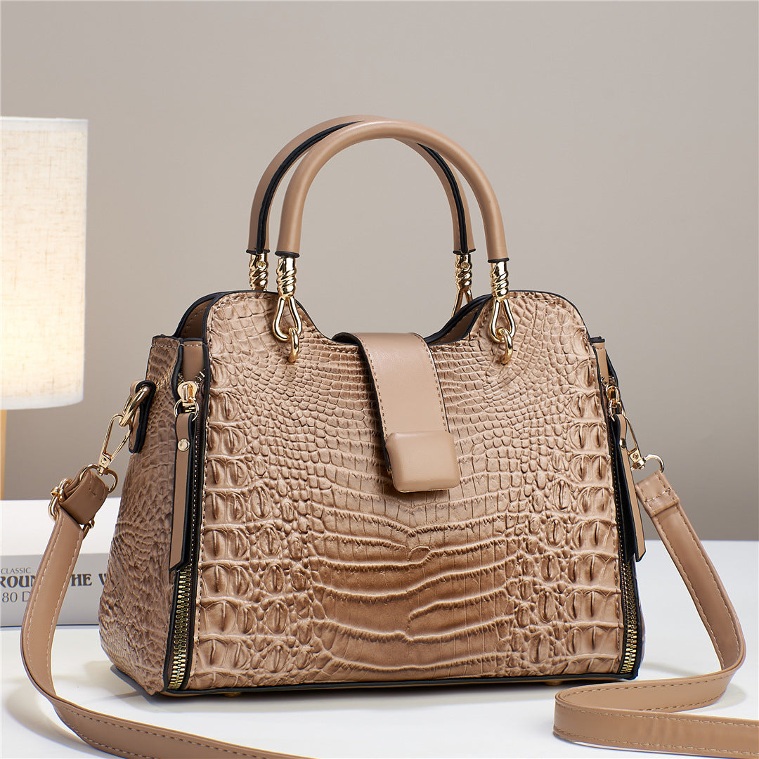 Croc Pattern Shoulder Bag