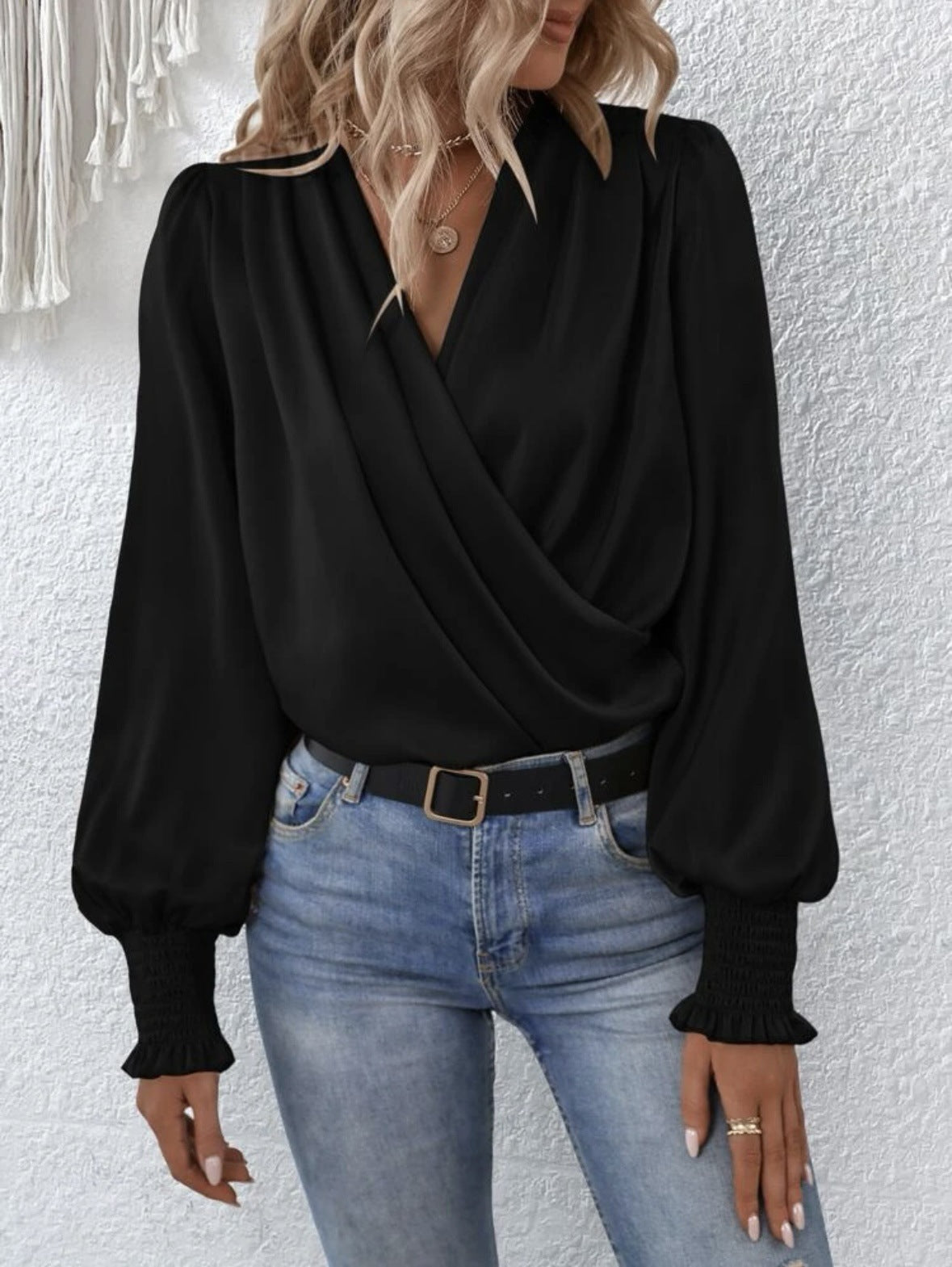 Fashion Tapered Waist Blouse