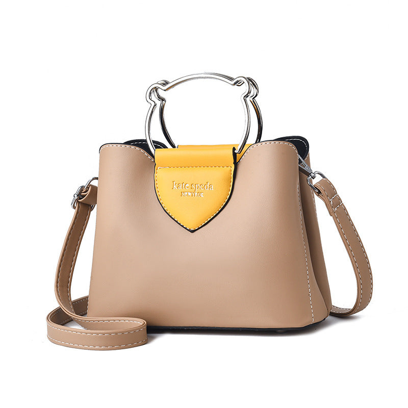 Simple Contrast Color Casual Shoulder Bag