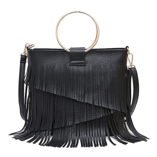 Iron Portable And Fashion Irregular Tassel Bag