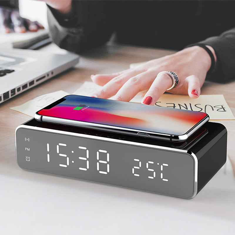 LED Electric Alarm Clock / Wireless Charge