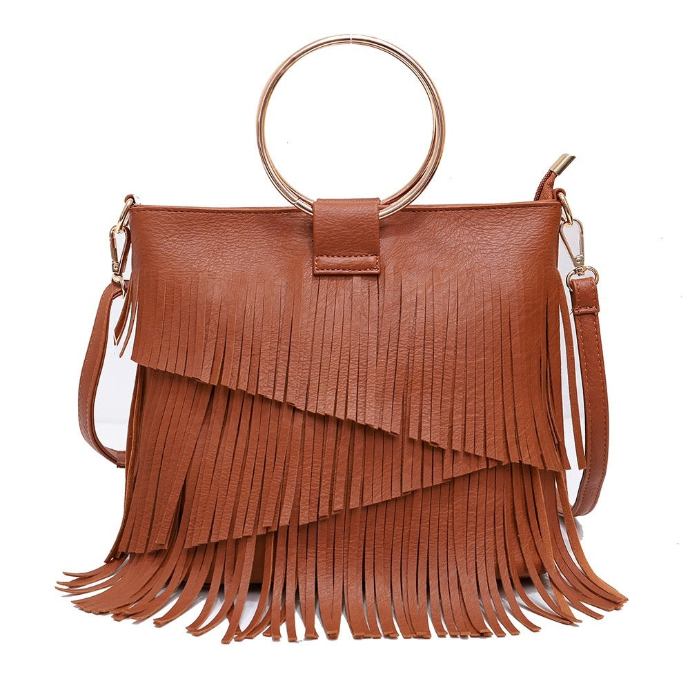 Iron Portable And Fashion Irregular Tassel Bag