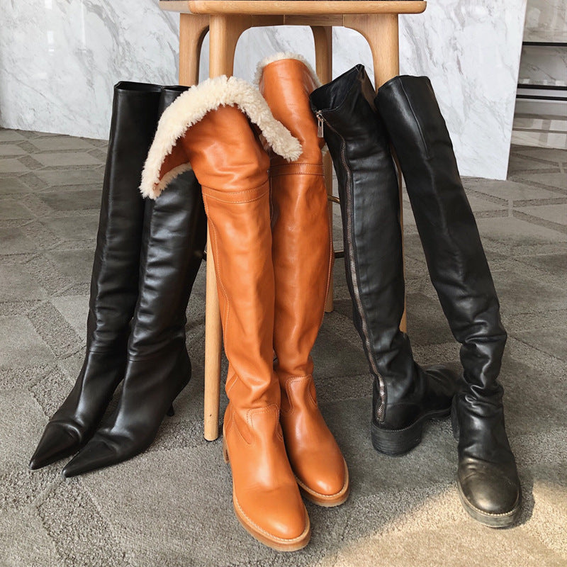 Knee High Leather Boots