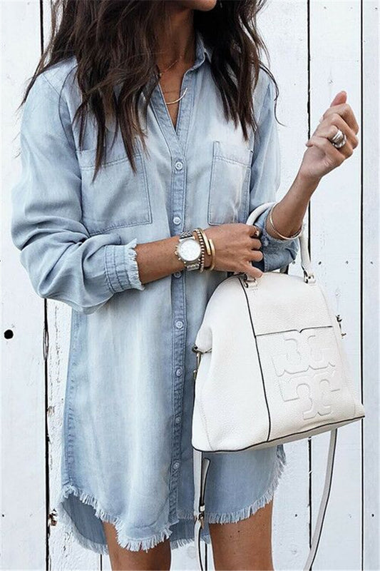 Summer Denim Shirt Dress