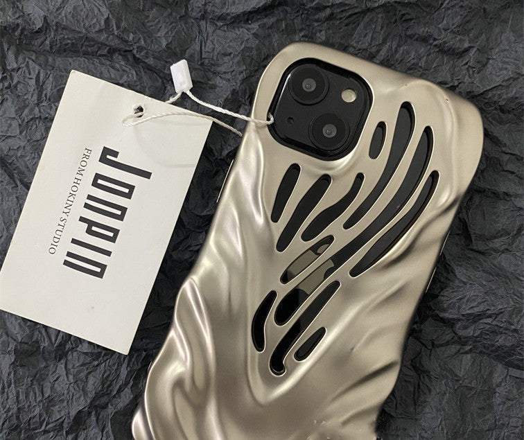 Titanium Gray Wind Hollowed Out iPhone 15  Cases