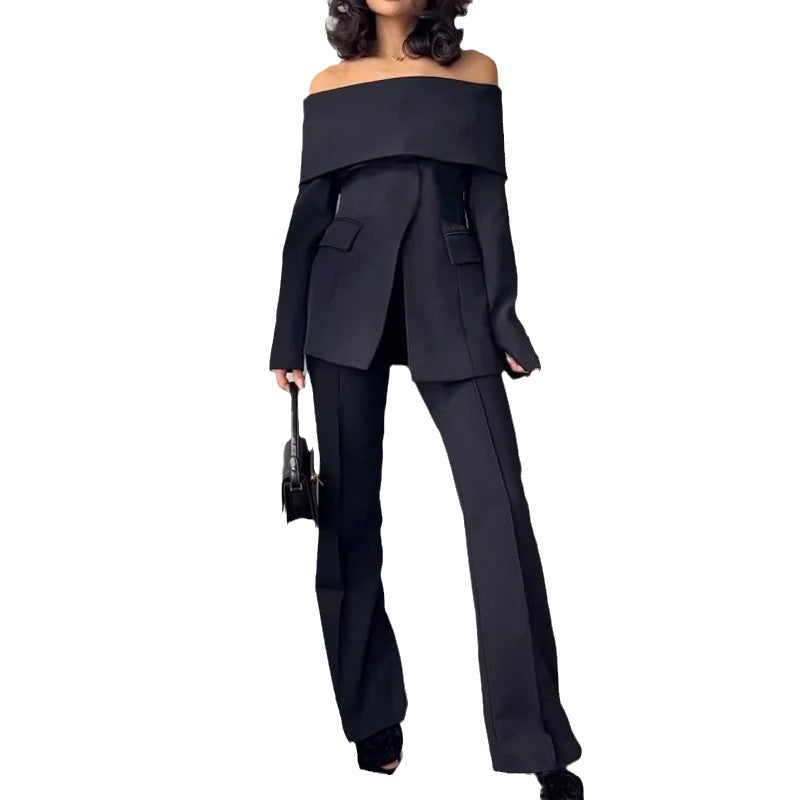 Off-shoulder Fashion Paants Suit