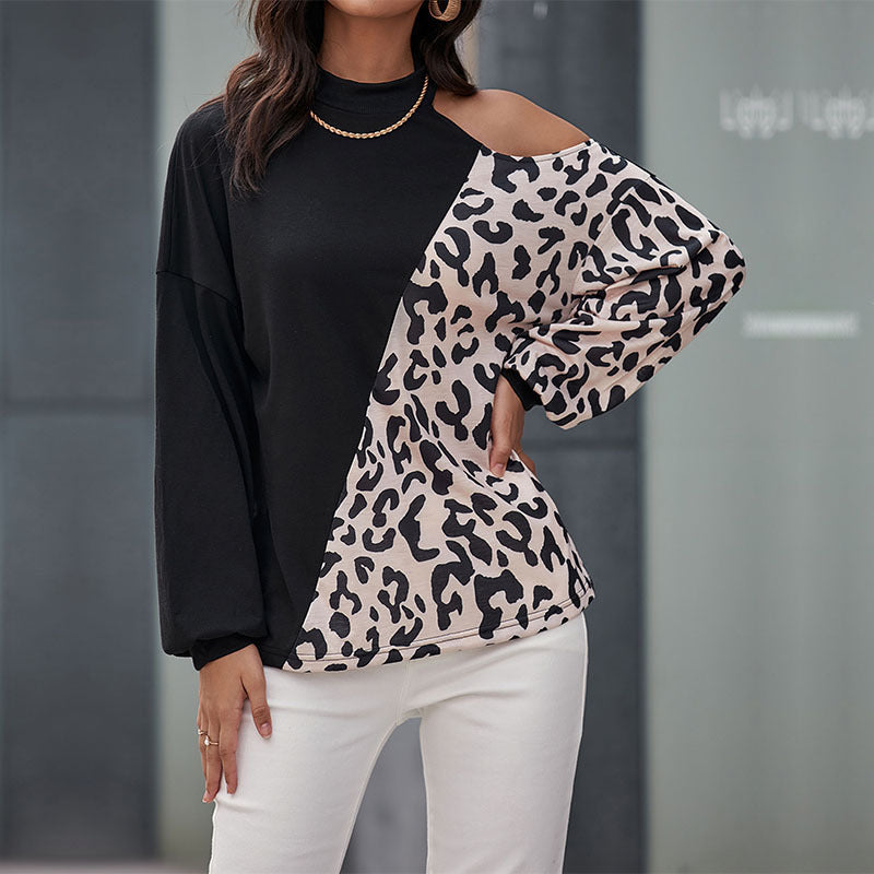 Casual Long-sleeved Off-the-shoulder Blouse