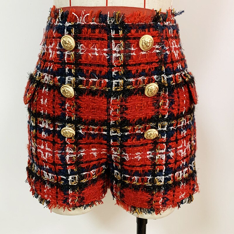 Tweed Plaid Shorts