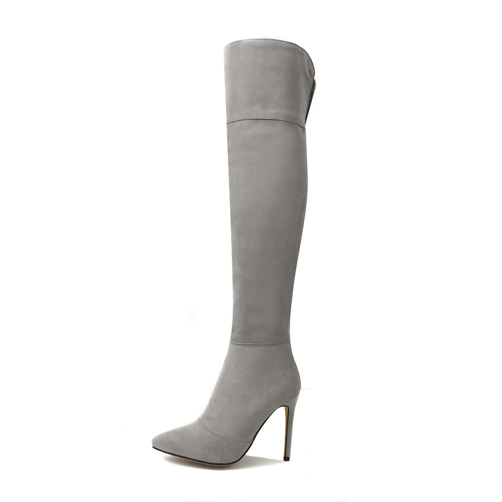 Stiletto Heel Zipper Boots