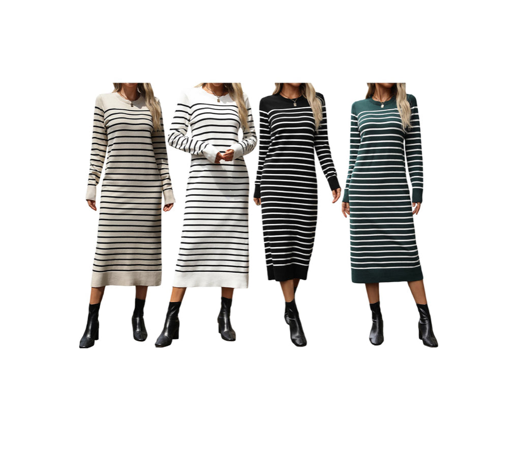 Knit Striped Fashion Dress