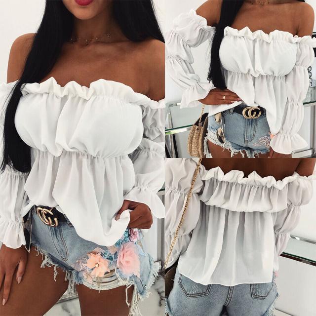 Ruffled Off Shoulder Shirt