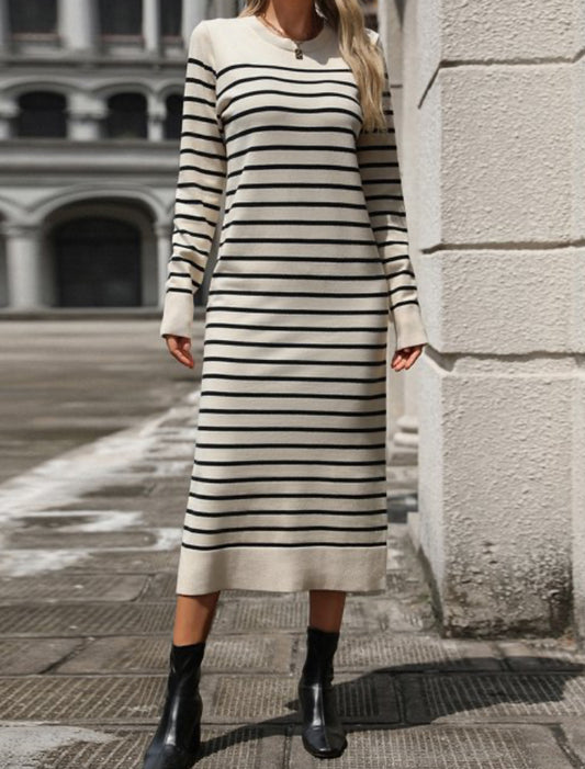 Knit Striped Fashion Dress