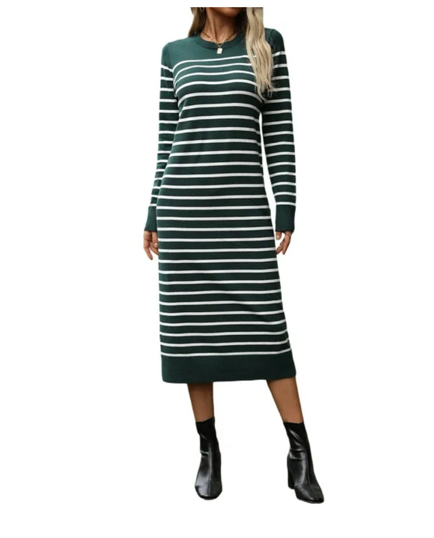 Knit Striped Fashion Dress