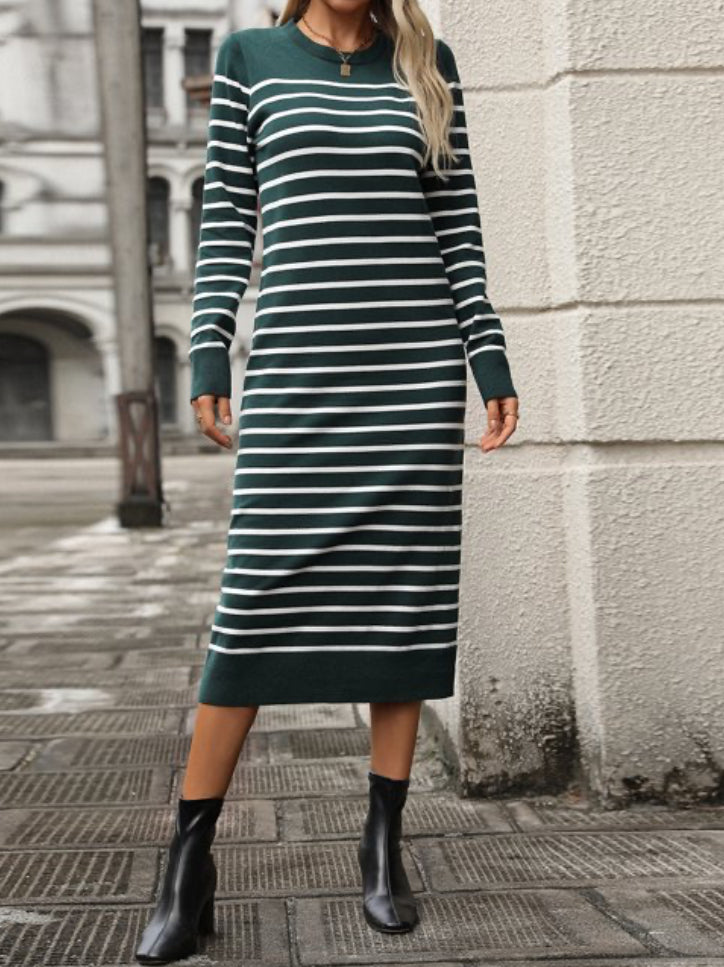 Knit Striped Fashion Dress