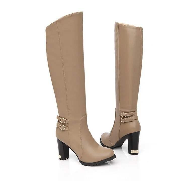 Fashion Warm Winter Buckle Boots