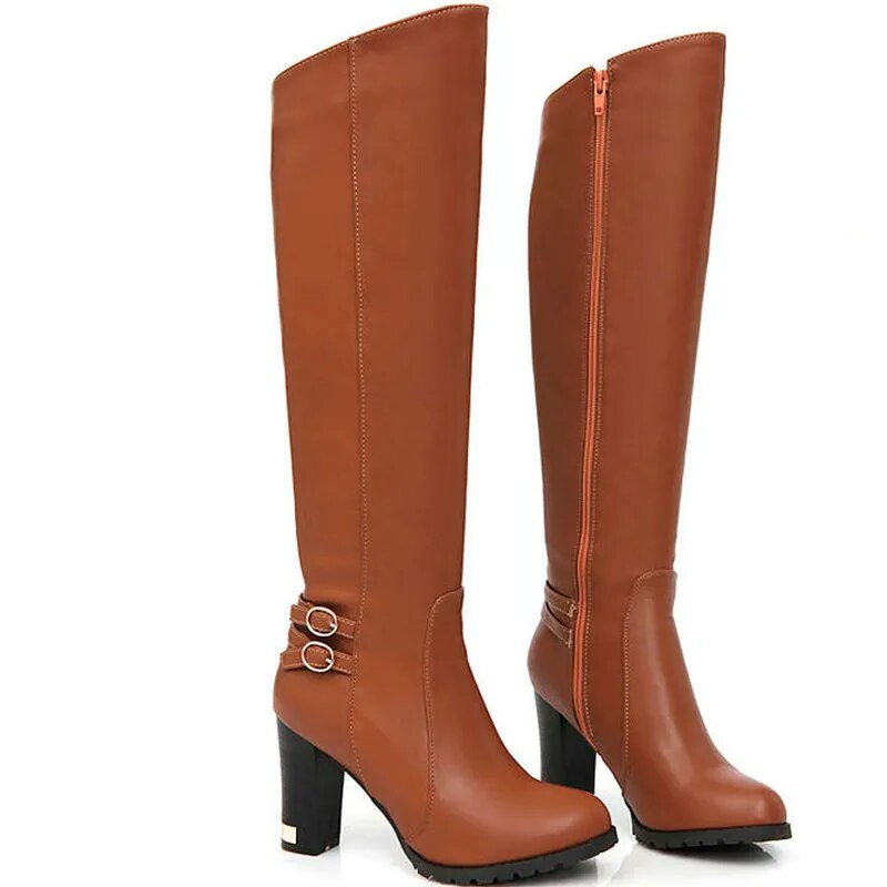 Fashion Warm Winter Buckle Boots